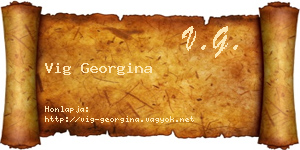 Vig Georgina névjegykártya